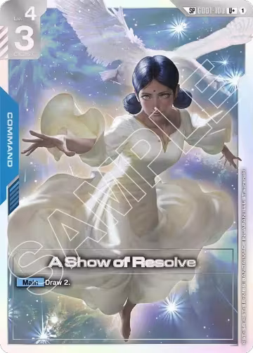 A Show of Resolve (SP) (U+) (GD01-100) — card price
