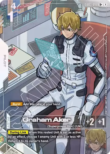 Graham Aker (R+) (GD03-098), Steel Requiem — Gundam card price
