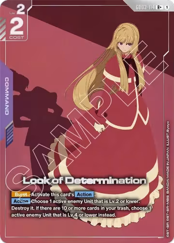 Look of Determination (R+) (GD03-114), Steel Requiem — Gundam card price
