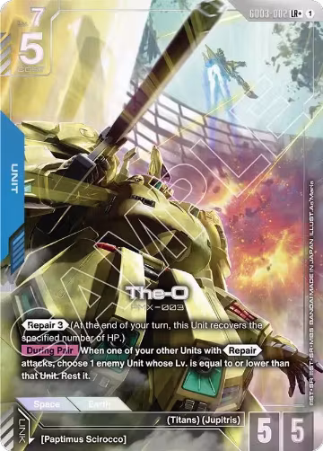 The-O (LR+) (GD03-002), Steel Requiem — Gundam card price