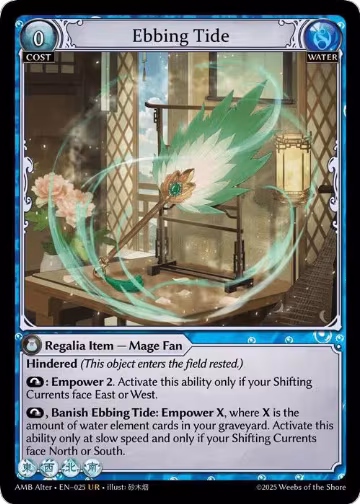 Ebbing Tide (025), Mortal Ambition Alter Edition — Grand Archive card price