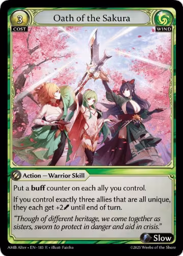 Oath of the Sakura (185), Mortal Ambition Alter Edition — Grand Archive card price