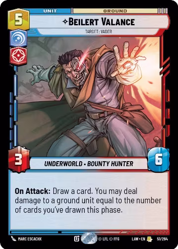 Beilert Valance - Target: Vader (51/264), A Lawless Time — Star Wars card price
