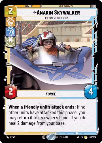 Anakin Skywalker - Prescient Podracer (88/264), A Lawless Time — Star Wars card price