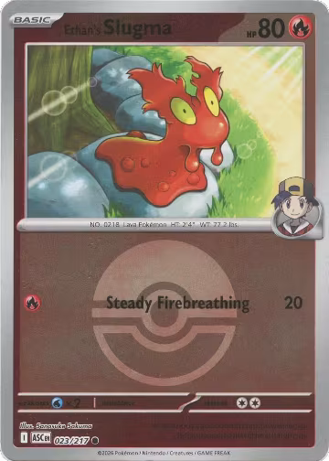 Ethan's Slugma (Poke Ball) (023/217), Ascended Heroes — Pokémon card price