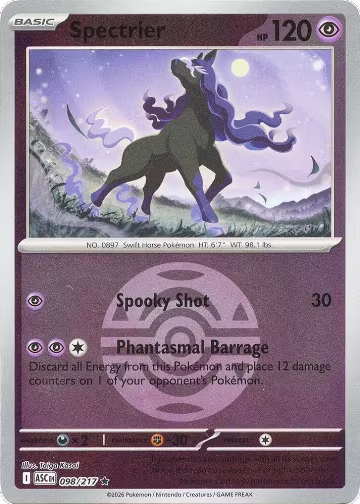 Spectrier (Dusk Ball) (098/217), Ascended Heroes — Pokémon card price