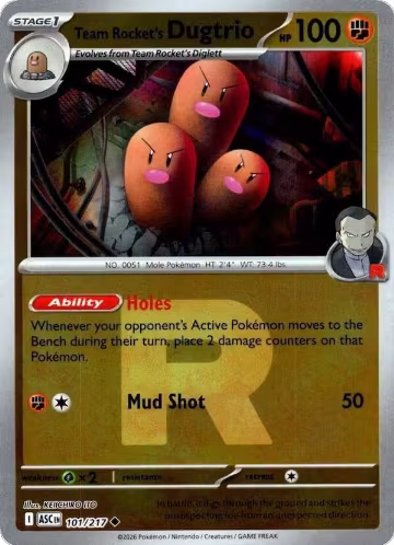 Team Rocket's Dugtrio - 101/217 (Team Rocket) (101/217), Ascended Heroes — Pokémon card price