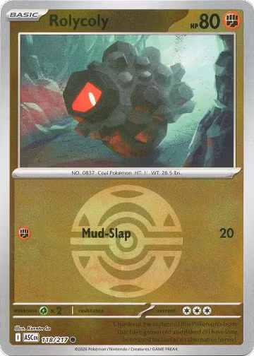 Rolycoly (Dusk Ball) (118/217), Ascended Heroes — Pokémon card price