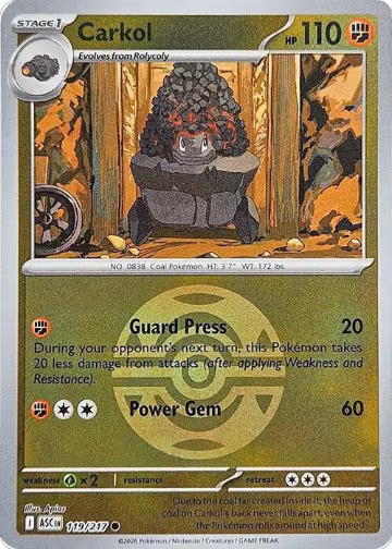 Carkol (Dusk Ball) (119/217), Ascended Heroes — Pokémon card price