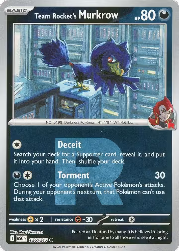 Team Rocket's Murkrow (Team Rocket) (126/217), Ascended Heroes — Pokémon card price