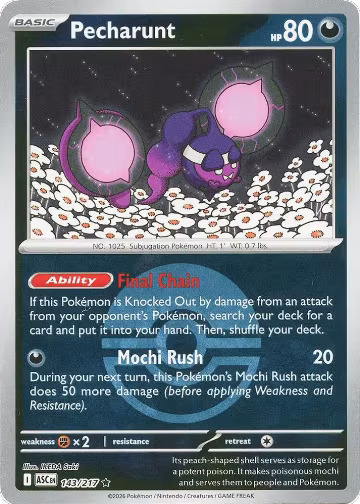 Pecharunt (Poke Ball) (143/217), Ascended Heroes — Pokémon card price