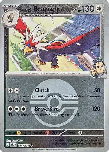 Larry's Braviary (Poke Ball) (174/217), Ascended Heroes — Pokémon card price