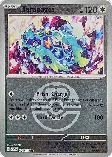 Terapagos (Love Ball) (178/217), Ascended Heroes — Pokémon card price