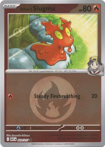 Ethan's Slugma (Energy Symbol Pattern) (023/217), Ascended Heroes — Pokémon card price