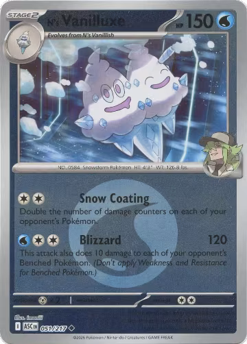 N's Vanilluxe (Energy Symbol Pattern) (051/217), Ascended Heroes — Pokémon card price