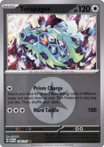 Terapagos (Energy Symbol Pattern) (178/217), Ascended Heroes — Pokémon card price