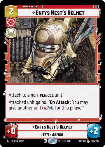 Enfys Nest's Helmet (186/264), A Lawless Time — Star Wars card price