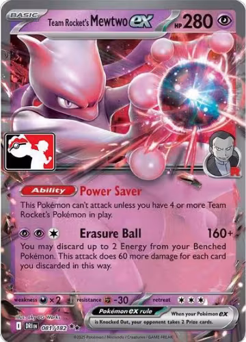 Team Rocket's Mewtwo ex - 081/182 (081/182), Prize Pack Series Cards — Pokémon card price