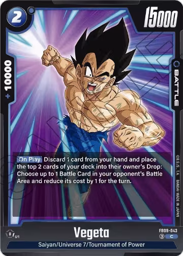 Vegeta - FB09-043 (FB09-043), Dual Evolution — DB Fusion card price