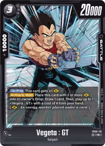 Vegeta : GT - FB09-116 (FB09-116), Dual Evolution — DB Fusion card price