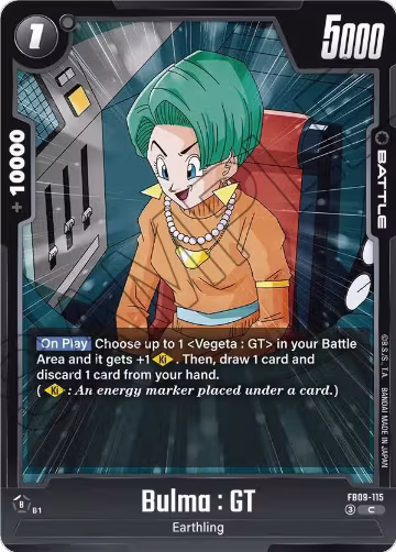Bulma : GT (FB09-115), Dual Evolution — DB Fusion card price