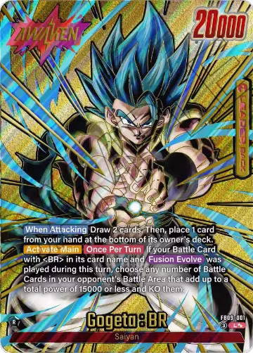 Gogeta : BR - FB09-001 (Super Alternate Art) (FB09-001), Dual Evolution — DB Fusion card price