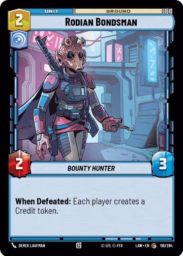 Rodian Bondsman (116/264), A Lawless Time — Star Wars card price