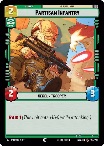 Partisan Infantry (154/264), A Lawless Time — Star Wars card price