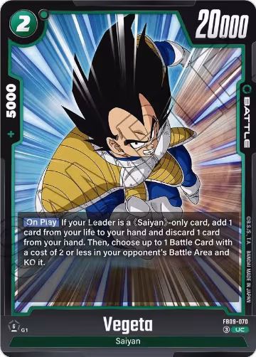 Vegeta - FB09-070 (FB09-070), Dual Evolution — DB Fusion card price