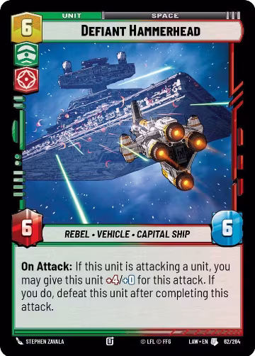 Defiant Hammerhead (62/264), A Lawless Time — Star Wars card price