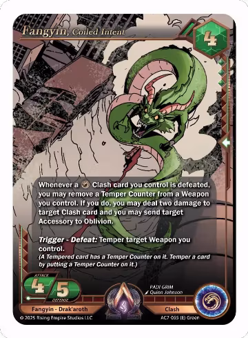 Fangyin, Coiled Intent (AC7-055), Ancient Alphas — Alpha Clash card price