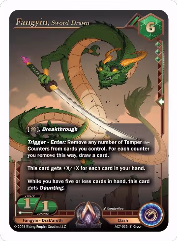 Fangyin, Sword Drawn (AC7-056), Ancient Alphas — Alpha Clash card price