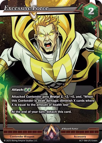 Excessive Force (AC7-068), Ancient Alphas — Alpha Clash card price