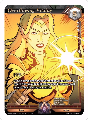 Overflowing Vitality (AC7-102), Ancient Alphas — Alpha Clash card price