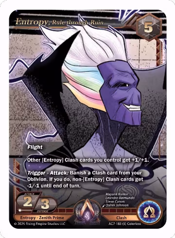 Entropy, Rule Through Ruin (AC7-183), Ancient Alphas — Alpha Clash card price