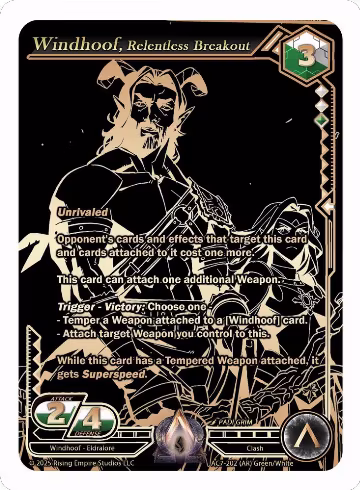 Windhoof, Relentless Breakout (Alpha Rare) (AC7-202), Ancient Alphas — Alpha Clash card price