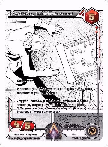 Gearwin, Surveying the Arsenal (Ink) (AC7-154), Ancient Alphas — Alpha Clash card price