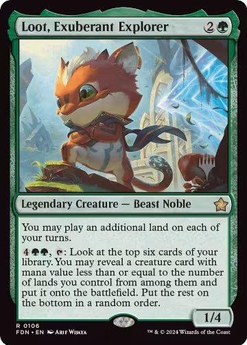 Loot, Exuberant Explorer (106), Promo Pack: Lorwyn Eclipsed — Magic card price