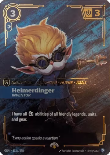 Heimerdinger, Inventor (111a/298), Riftbound Promotional Cards — Riftbound card price