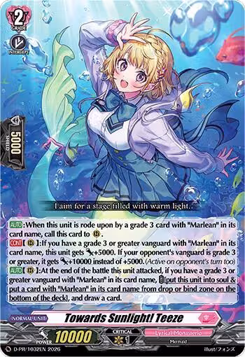 Towards Sunlight! Teeze (D-PR/1032EN), D Promo Cards — Vanguard card price