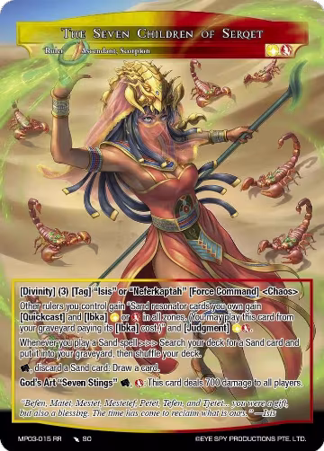 The Seven Children of Serqet (MP03-015 RR), Masterpiece Collection 03 "Dimensional Hope" — Force of Will card price