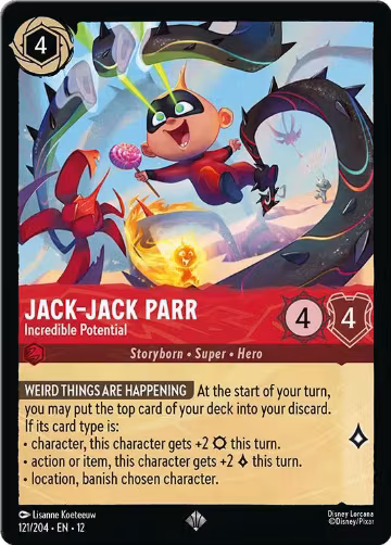 Jack-Jack Parr - Incredible Potential (121/204), Wilds Unknown — Lorcana card price