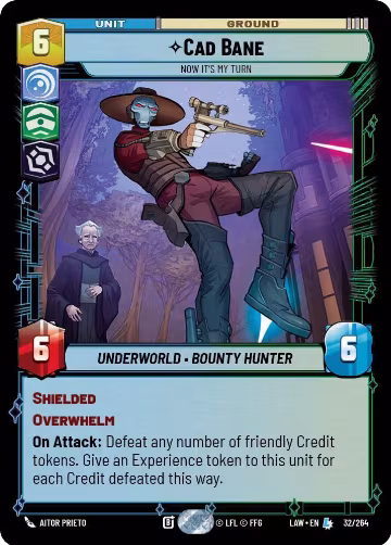 Cad Bane - Now It's My Turn (32/264), A Lawless Time — Star Wars card price