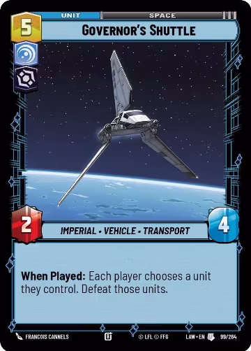 Governor's Shuttle (99/264), A Lawless Time — Star Wars card price