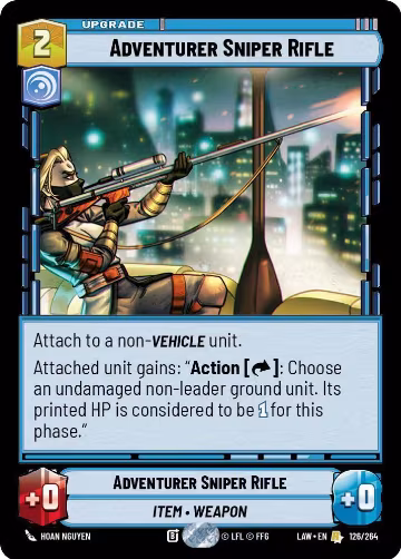 Adventurer's Sniper Rifle (126/264), A Lawless Time — Star Wars card price
