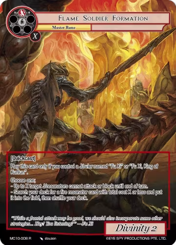 Flame Soldier Formation (MC10-008 R), Memoria Collection 10 — Force of Will card price