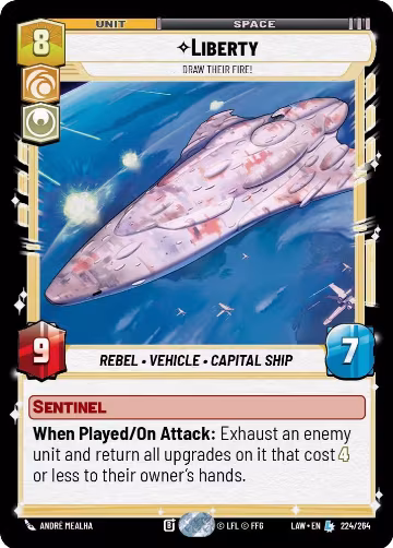 Liberty - Draw Their Fire! (224/264), A Lawless Time — Star Wars card price