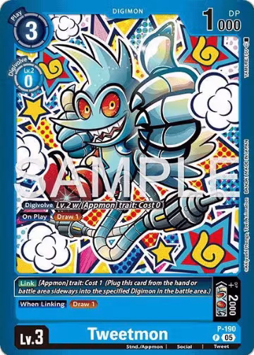 Tweetmon (P-190 P), Limited Card Pack -Another Knight- — Digimon card price