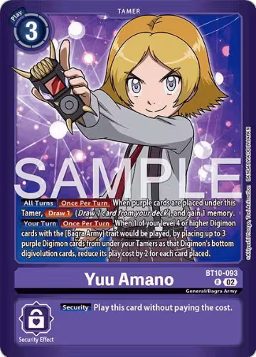 Yuu Amano (BT10-093 R), Limited Card Pack -Another Knight- — Digimon card price