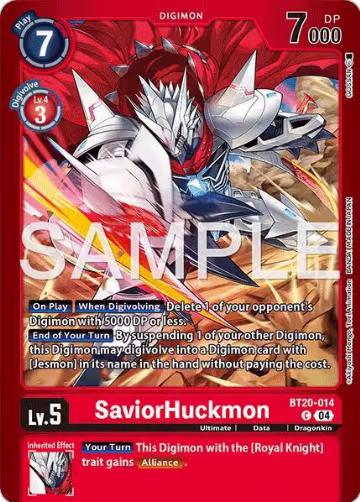 SaviorHuckmon (BT20-014 C), Limited Card Pack -Another Knight- — Digimon card price